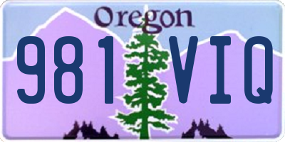 OR license plate 981VIQ