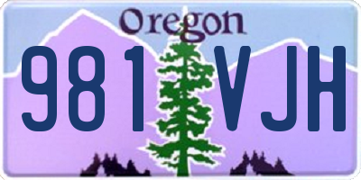 OR license plate 981VJH