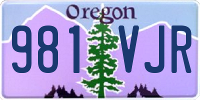 OR license plate 981VJR