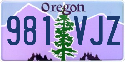 OR license plate 981VJZ