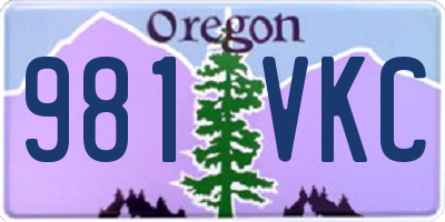 OR license plate 981VKC