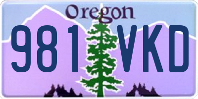 OR license plate 981VKD