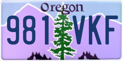 OR license plate 981VKF