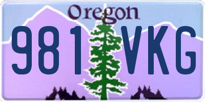 OR license plate 981VKG