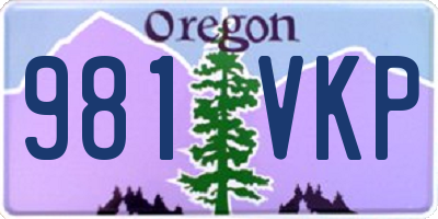 OR license plate 981VKP