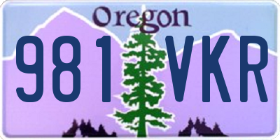 OR license plate 981VKR