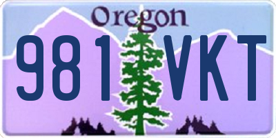 OR license plate 981VKT