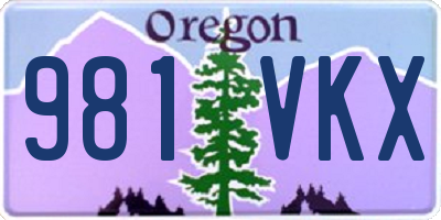 OR license plate 981VKX