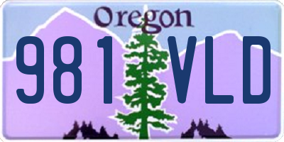 OR license plate 981VLD