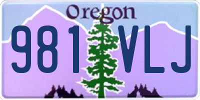 OR license plate 981VLJ