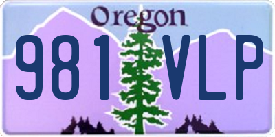 OR license plate 981VLP