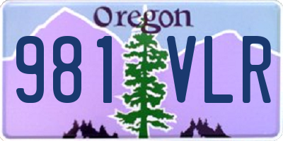 OR license plate 981VLR