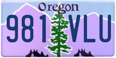 OR license plate 981VLU