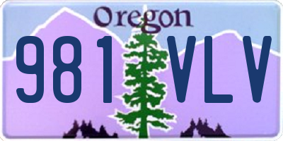 OR license plate 981VLV