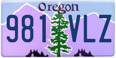 OR license plate 981VLZ