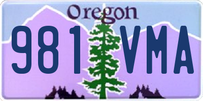 OR license plate 981VMA
