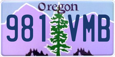 OR license plate 981VMB