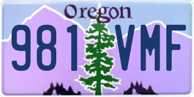 OR license plate 981VMF