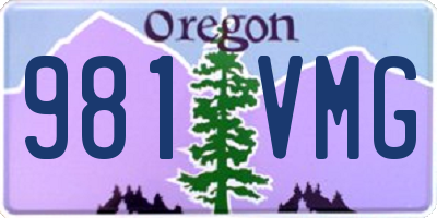 OR license plate 981VMG