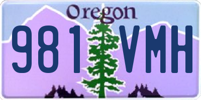 OR license plate 981VMH