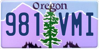 OR license plate 981VMI