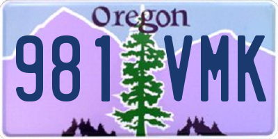 OR license plate 981VMK