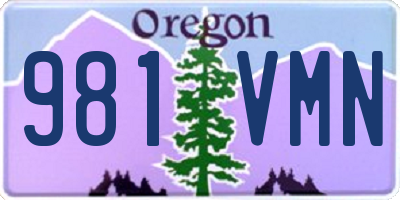 OR license plate 981VMN