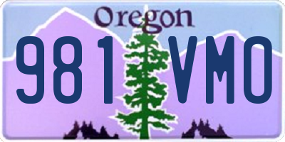 OR license plate 981VMO