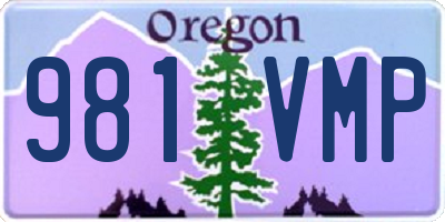 OR license plate 981VMP