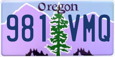 OR license plate 981VMQ