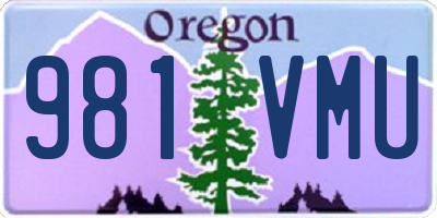 OR license plate 981VMU