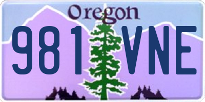 OR license plate 981VNE