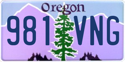 OR license plate 981VNG