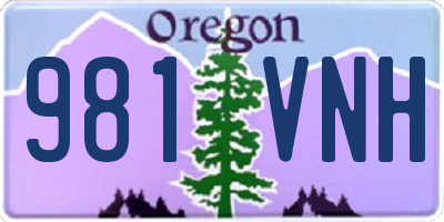 OR license plate 981VNH