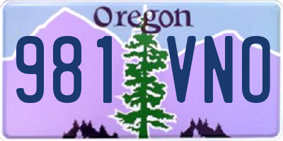 OR license plate 981VNO