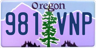 OR license plate 981VNP