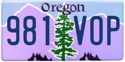 OR license plate 981VOP