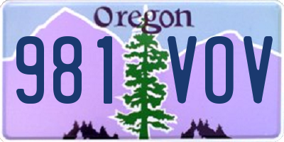 OR license plate 981VOV