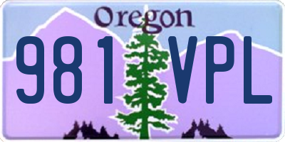 OR license plate 981VPL