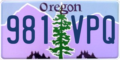 OR license plate 981VPQ