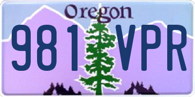 OR license plate 981VPR