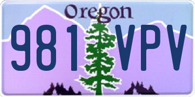 OR license plate 981VPV