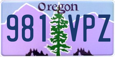 OR license plate 981VPZ