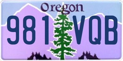 OR license plate 981VQB