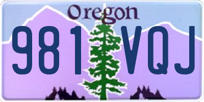 OR license plate 981VQJ