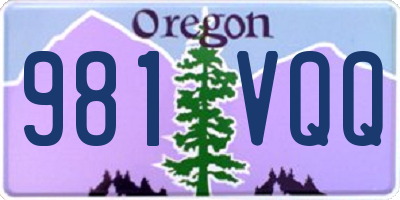 OR license plate 981VQQ