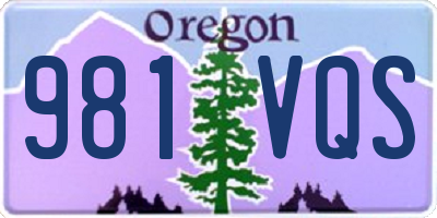 OR license plate 981VQS