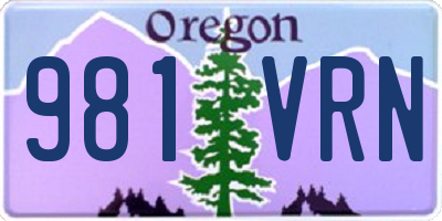 OR license plate 981VRN