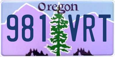OR license plate 981VRT