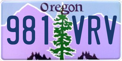 OR license plate 981VRV